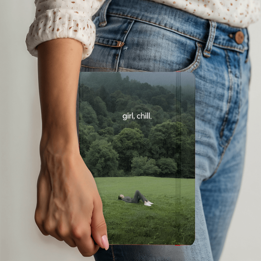 Girl Chill Inspirational Self Care & Mindfulness Hardcover Journal for Women