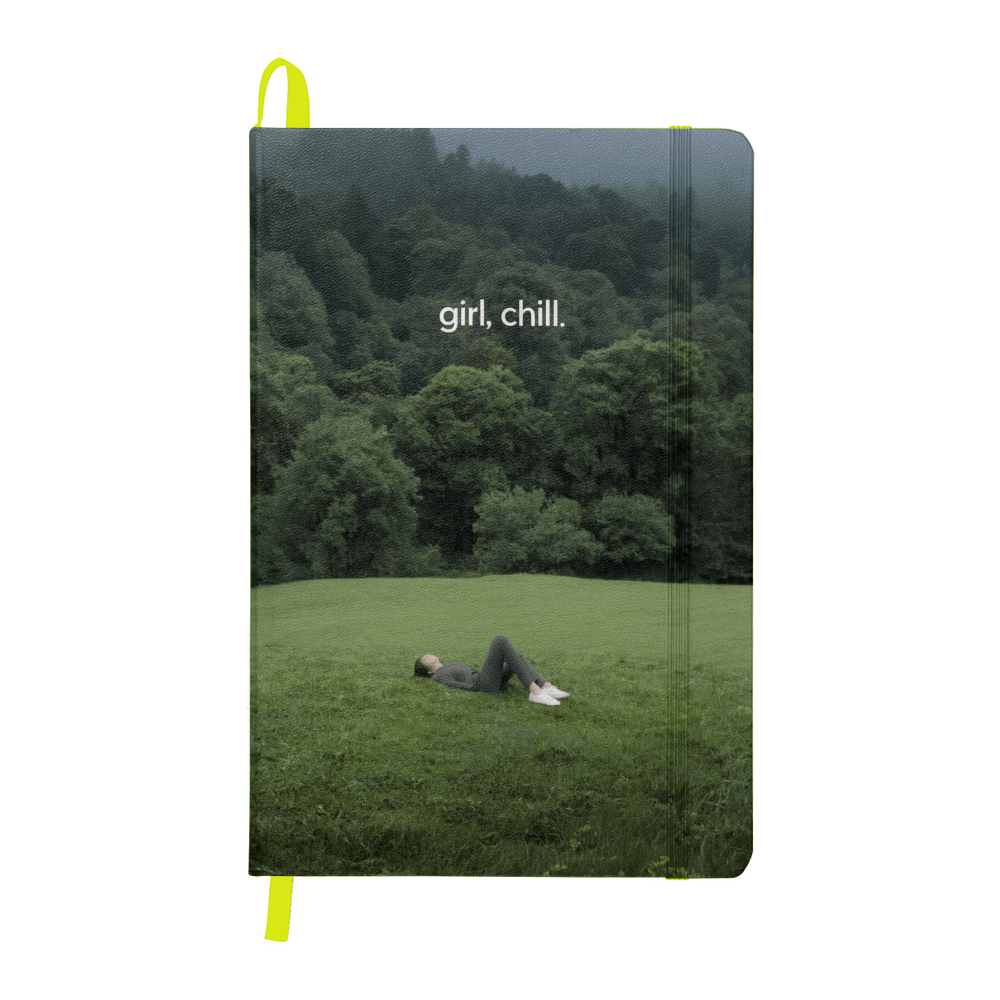 Girl Chill Inspirational Self Care & Mindfulness Hardcover Journal for Women