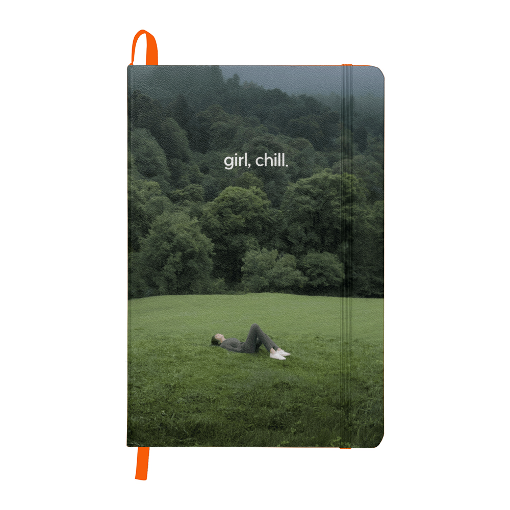 Girl Chill Inspirational Self Care & Mindfulness Hardcover Journal for Women