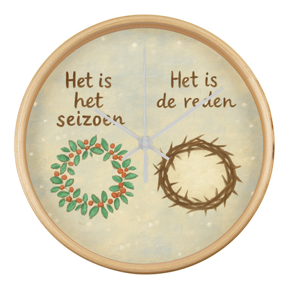 Faith-based Dutch Christmas clock for home décor