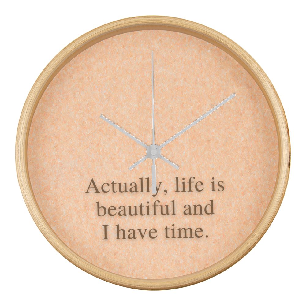 Elegant 10-inch wall clock blending simplicity and gratitude