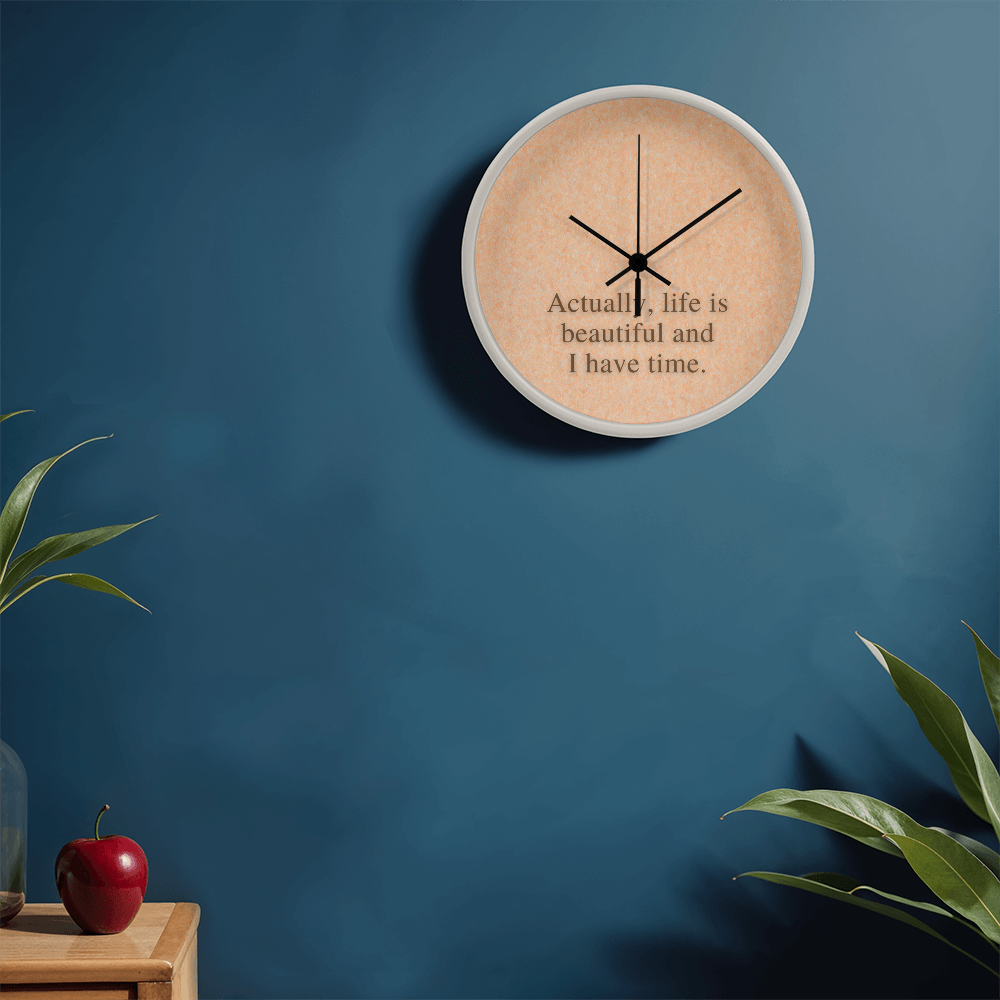 Mindful home décor clock promoting calm and peaceful energy