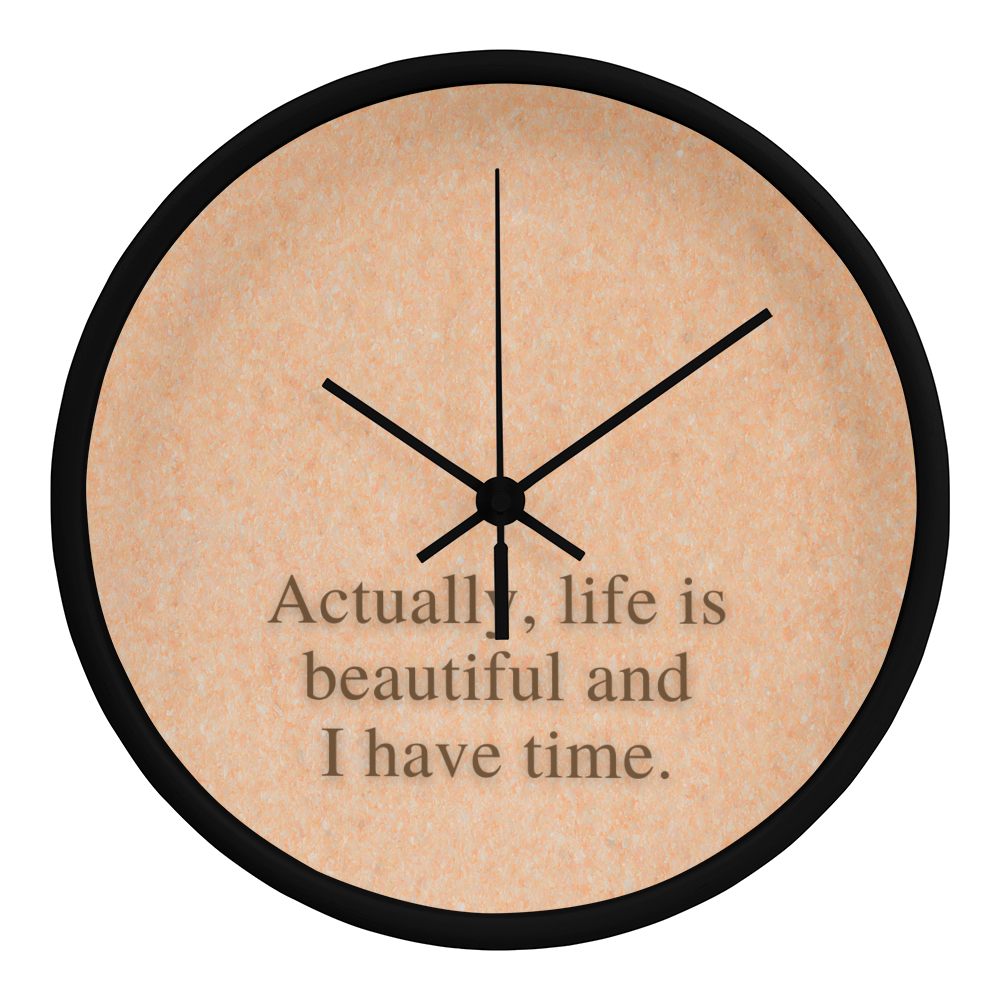 White frame inspirational wall clock for cozy bedroom décor