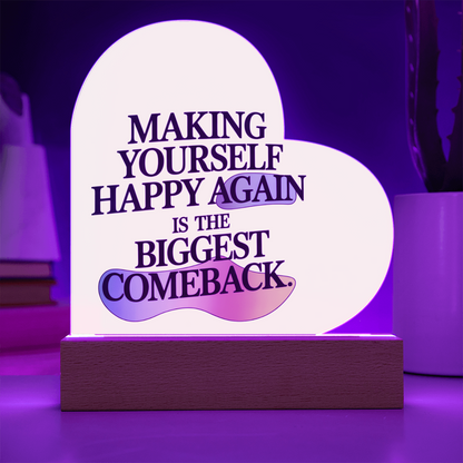 “Making Yourself Happy Again” Heart Plaque – A Beautiful Symbol of Strength & Renewal