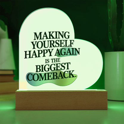 “Making Yourself Happy Again” Heart Plaque – A Beautiful Symbol of Strength & Renewal