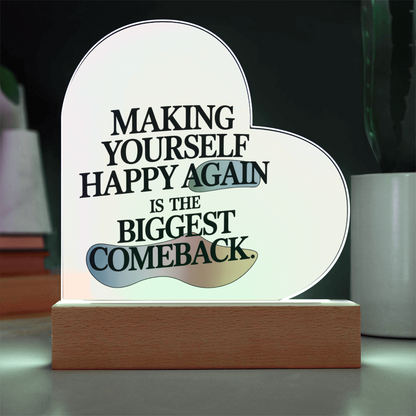 “Making Yourself Happy Again” Heart Plaque – A Beautiful Symbol of Strength & Renewal