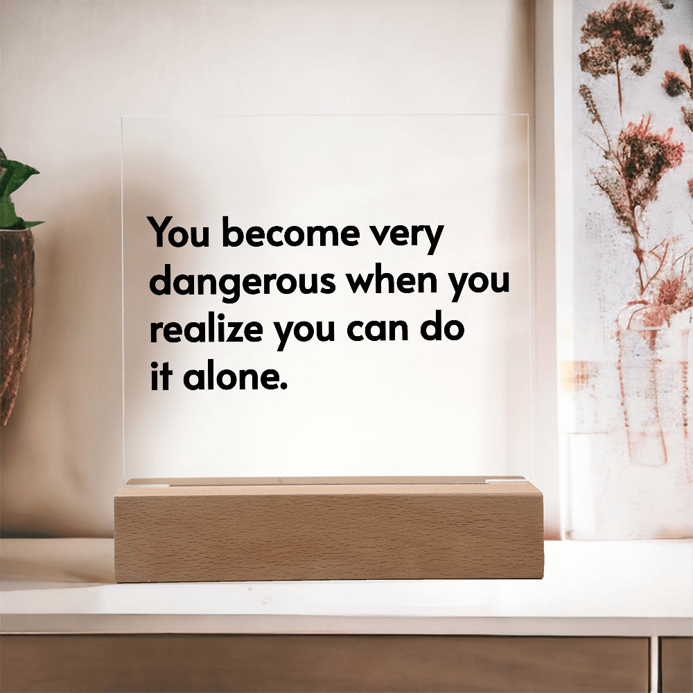 Breathtaking illuminated quote plaque adding warmth and elegance to bedroom decor