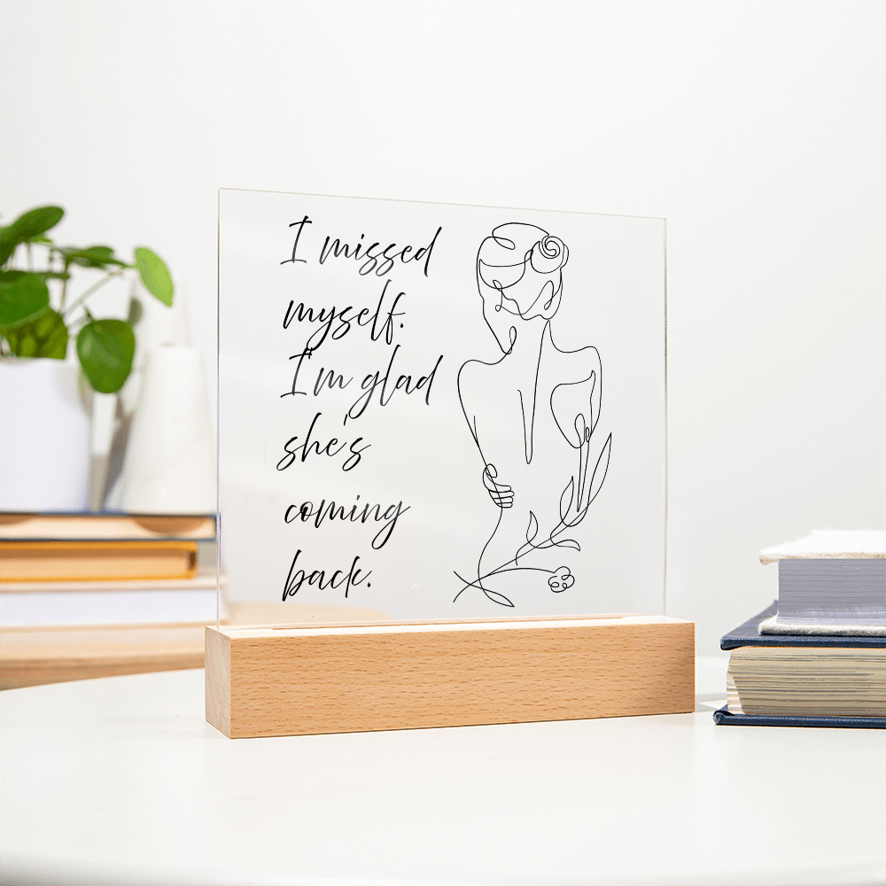 Empowering motivational quote frame glowing in peaceful home setting