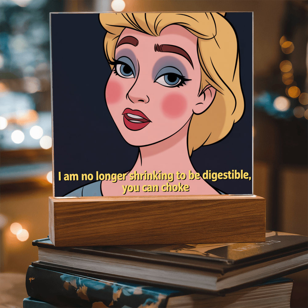 Empowering quote plaque displayed on bedroom shelf with candles and plants for motivational home decor.