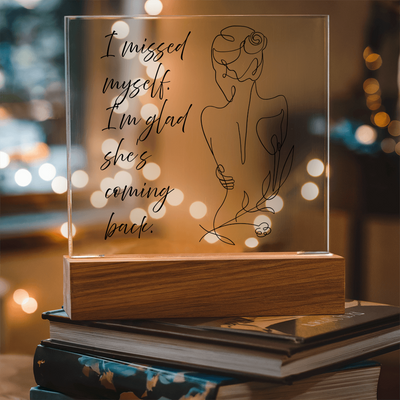 Gift-ready packaging for inspirational quote frame from Quotes Jewelry