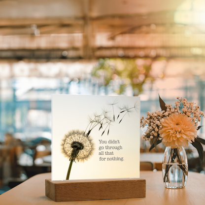 Inspirational Acrylic Plaque “You Didn’t Go Through All of That for Nothing” | Motivational Quote Home Decor Gift