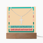 “Look Back and Thank God. Look Ahead and Trust God.” acrylic keepsake gift set