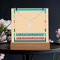 LED light display with “Thank God, Trust God” message on desk setup