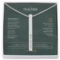 Teacher Appreciation Gift for Her | Teach. Love. Inspire. | Engraved 4-Sided Stick Necklace with Message Card