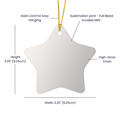 Meowy Catmas Star Ornament | Funny Cat Christmas Tree Decoration