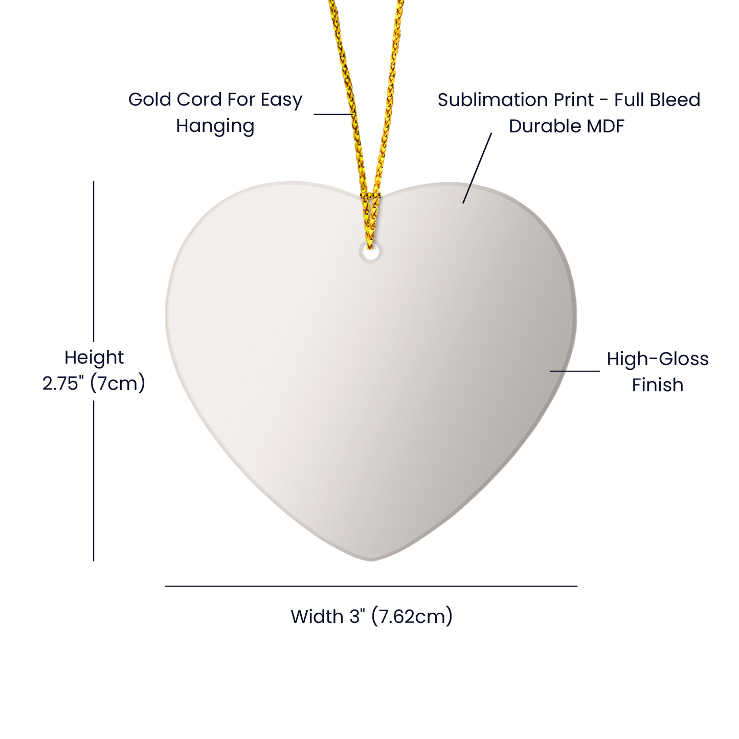 Sparkle This Christmas High Gloss Heart Ornament – Festive Holiday Decor Keepsake & Gift