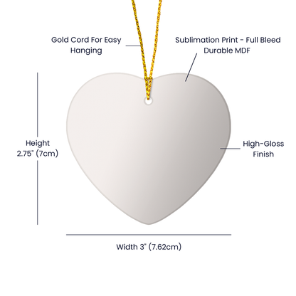 Sparkle This Christmas High Gloss Heart Ornament – Festive Holiday Decor Keepsake & Gift