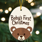 Christmas tree ornament for baby’s first holiday