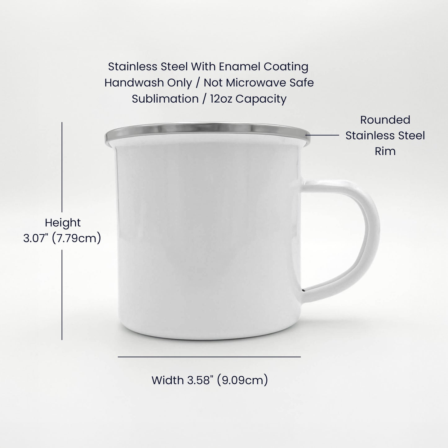 Aloha Hawaii Enamel Camping Mug – 12oz Stainless Steel Adventure Mug with Tropical Hibiscus & Wave Design