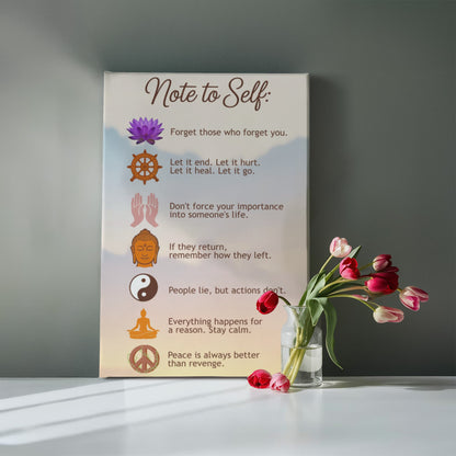 Note to Self – Mindfulness Gallery Wrapped Canvas