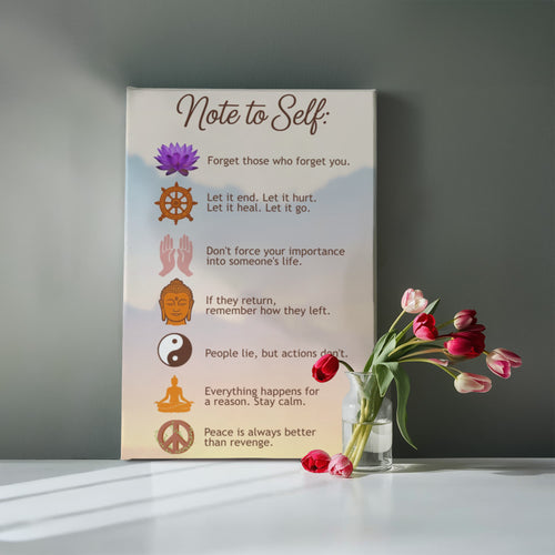 Note to Self – Mindfulness Gallery Wrapped Canvas