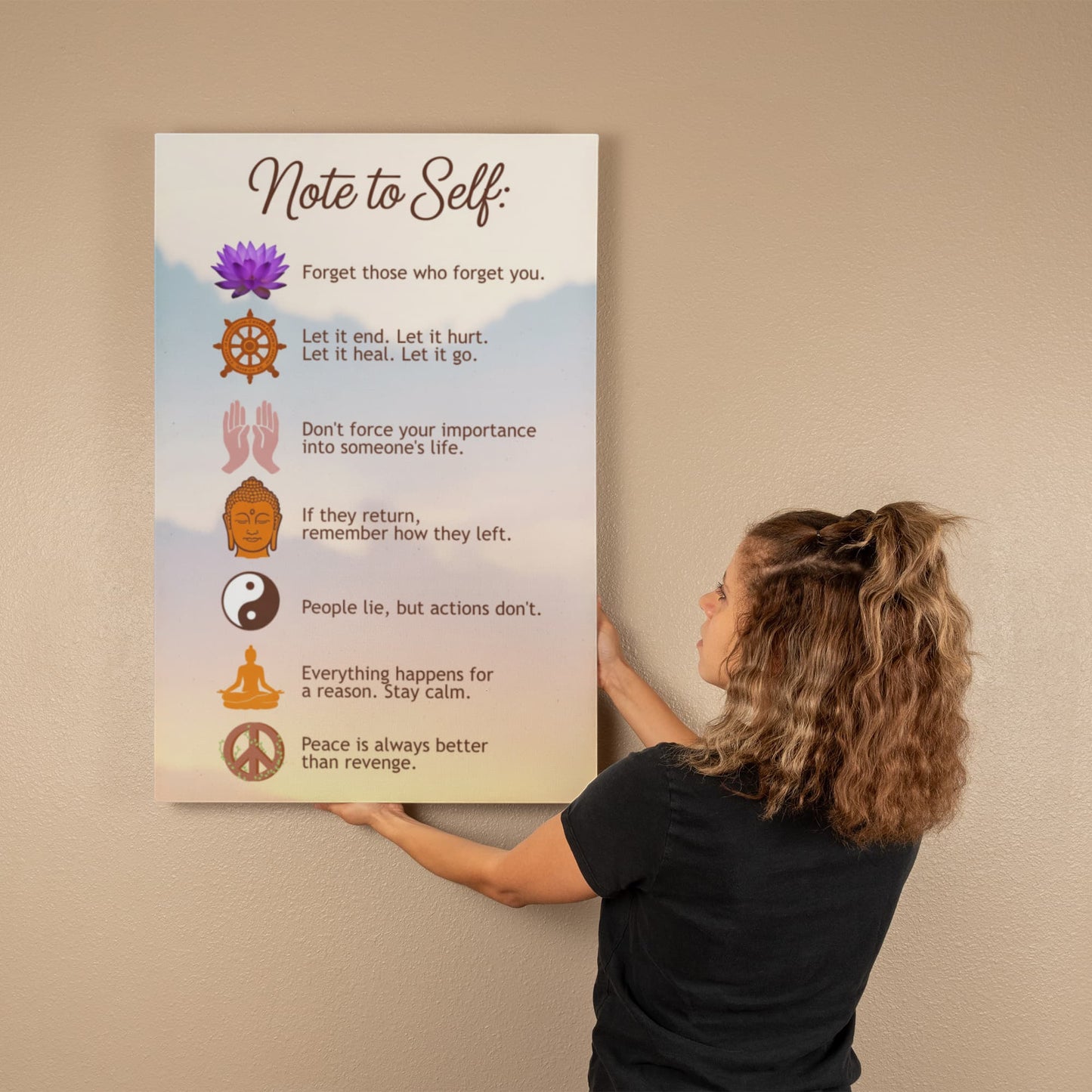 Note to Self – Mindfulness Gallery Wrapped Canvas