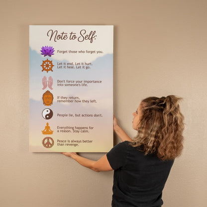 Note to Self – Mindfulness Gallery Wrapped Canvas