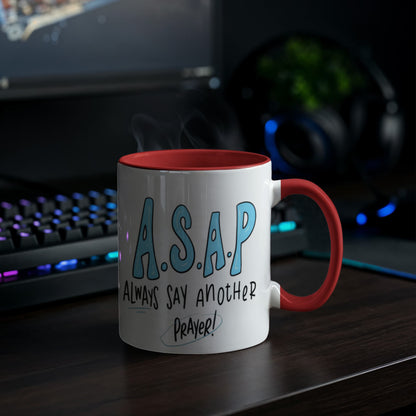 Two-tone ceramic mug available in 7 bright colors