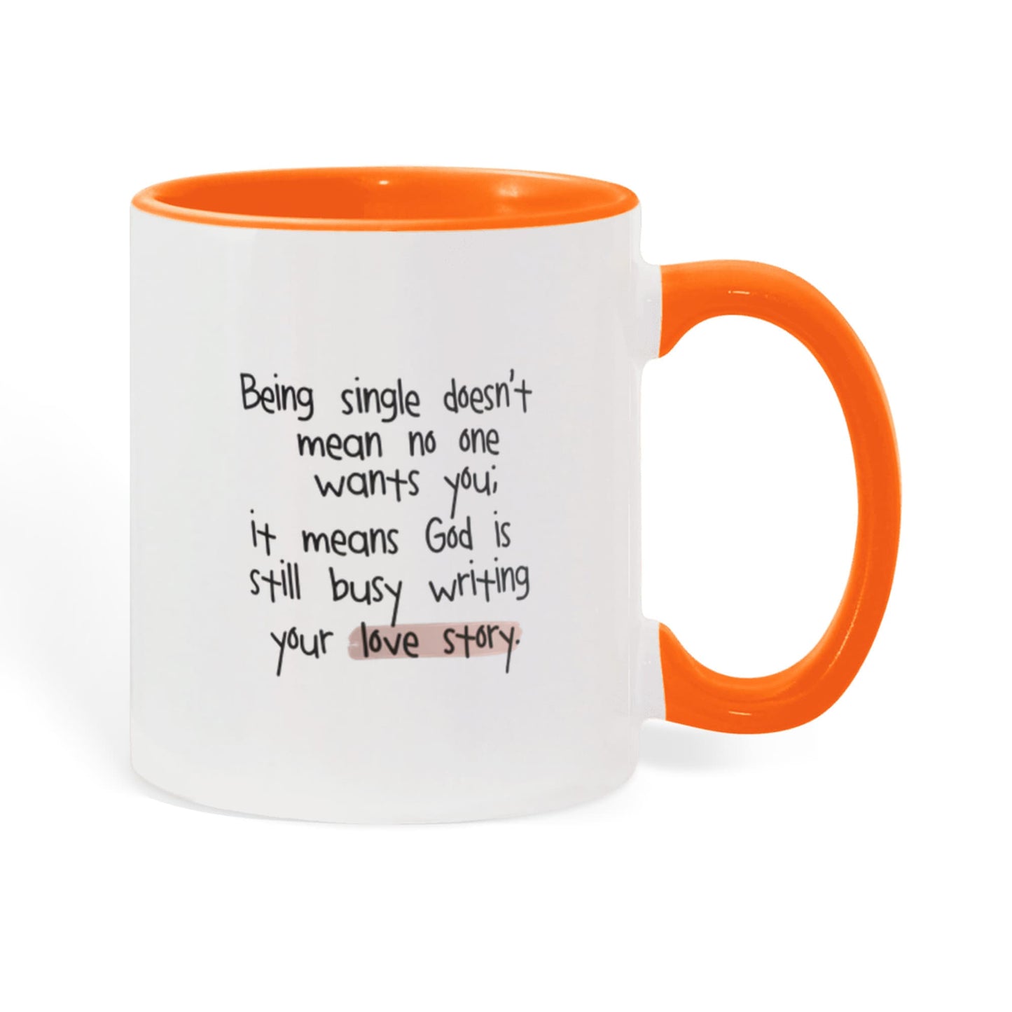 Christian gift mug for single women learning to trust the process