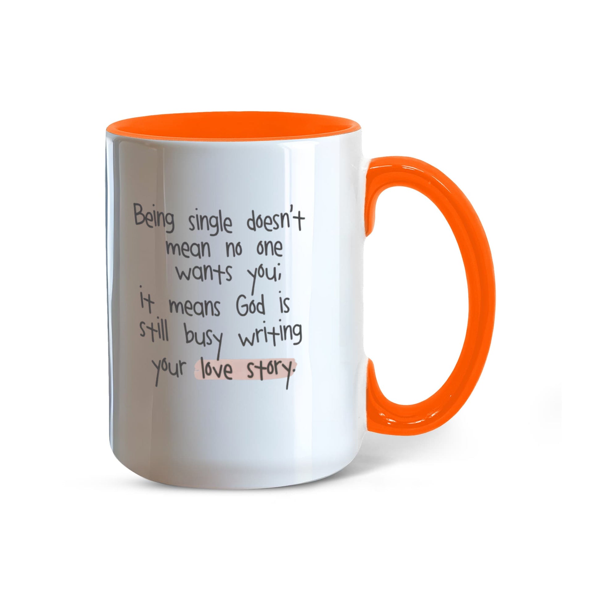 Modern Christian mug reminding women to wait faithfully