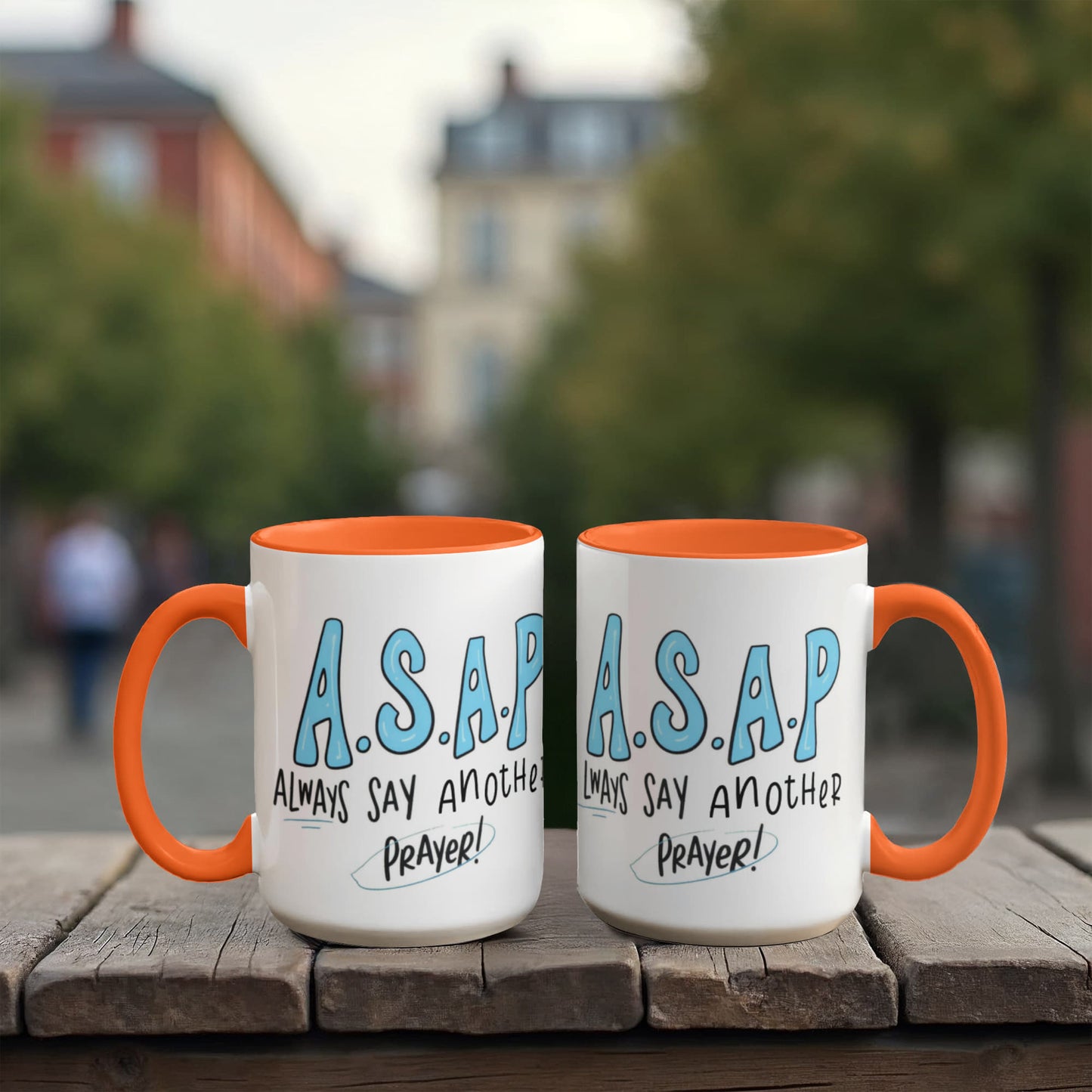 A.S.A.P - Always Say Another Prayer Mug, Inspirational Two-Tone Ceramic Coffee Cup for Faith & Encouragement (11oz & 15oz)