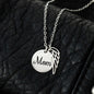 Wing and circle pendant symbolizing eternal love