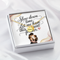Inspirational mom necklace with touching message