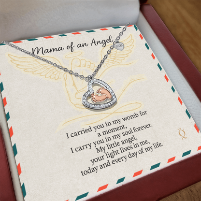 Baby Feet Angel Necklace | Miscarriage Remembrance Jewelry | Mama of an Angel Gift | Infant Loss Memorial Necklace