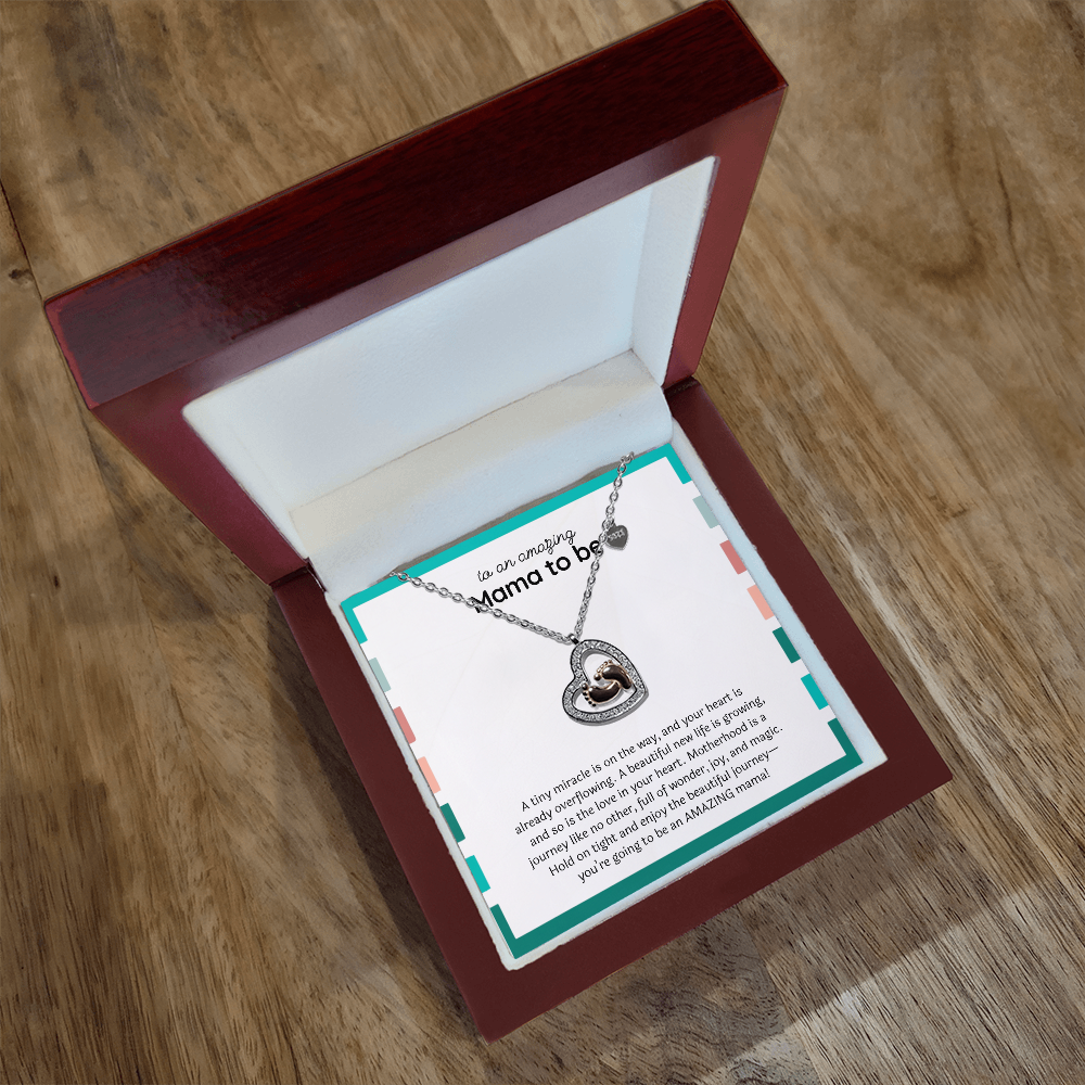 Baby Feet Necklace – First Time Mom Gift, New Mom Gift Jewelry, Gift for New Mom Necklace, New Mommy Jewelry for First Mother's Day