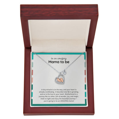 Baby Feet Necklace – First Time Mom Gift, New Mom Gift Jewelry, Gift for New Mom Necklace, New Mommy Jewelry for First Mother's Day