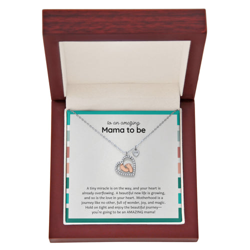 Baby Feet Necklace – First Time Mom Gift, New Mom Gift Jewelry, Gift for New Mom Necklace, New Mommy Jewelry for First Mother's Day