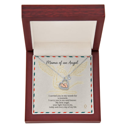 Baby Feet Angel Necklace | Miscarriage Remembrance Jewelry | Mama of an Angel Gift | Infant Loss Memorial Necklace