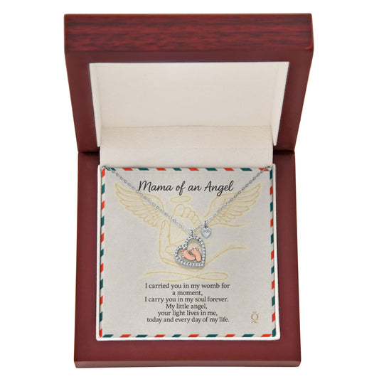 Baby Feet Angel Necklace | Miscarriage Remembrance Jewelry | Mama of an Angel Gift | Infant Loss Memorial Necklace