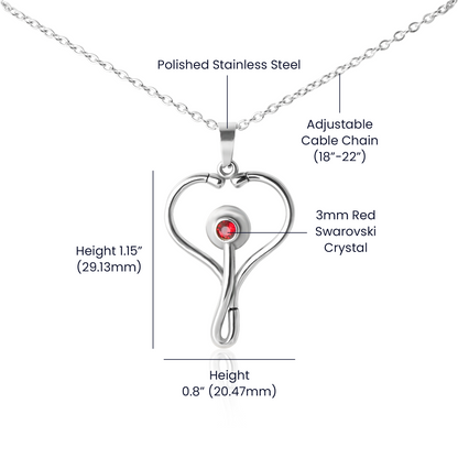Nurse Appreciation Gift for Her | You Give More Than Anyone Will Ever Fully See | HeartScope Necklace with Message Card