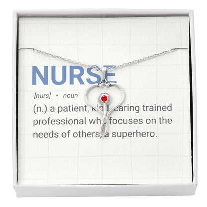 “Nurse Definition” Heartscope Necklace – Gift for Healthcare Heroes
