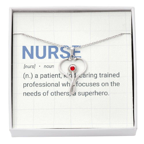 “Nurse Definition” Heartscope Necklace – Gift for Healthcare Heroes