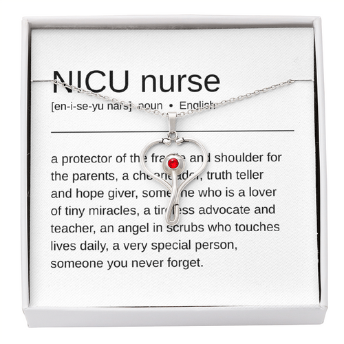 “NICU Nurse” Definition – Heartscope Necklace Gift for Everyday Heroes