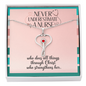 Heartscope nurse necklace with red Swarovski crystal
