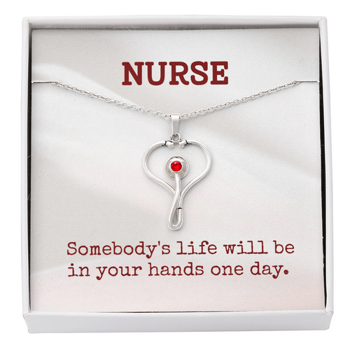 “Somebody's Life” Heartscope Necklace – For Future Nurses