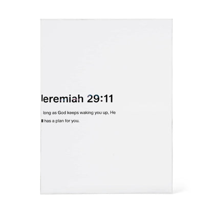 Jeremiah 29:11 Printed Acrylic Block – Inspirational Christian Home Decor with Scripture Quote ‘As Long As God Keeps Waking You Up, He Still Has a Plan for You