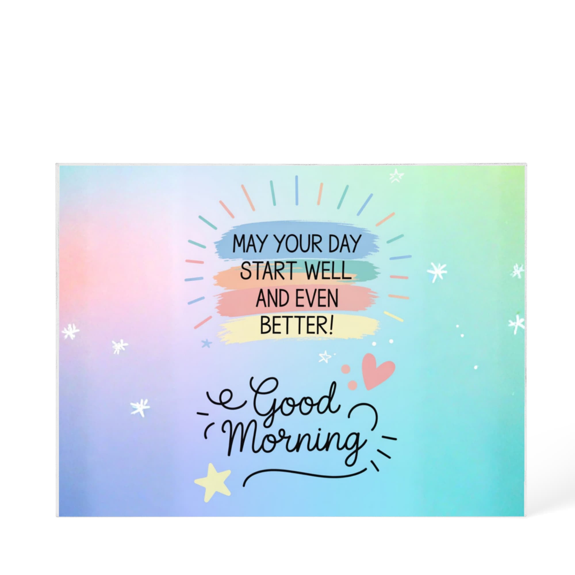 Positive affirmation plaque with uplifting quote for daily gratitude