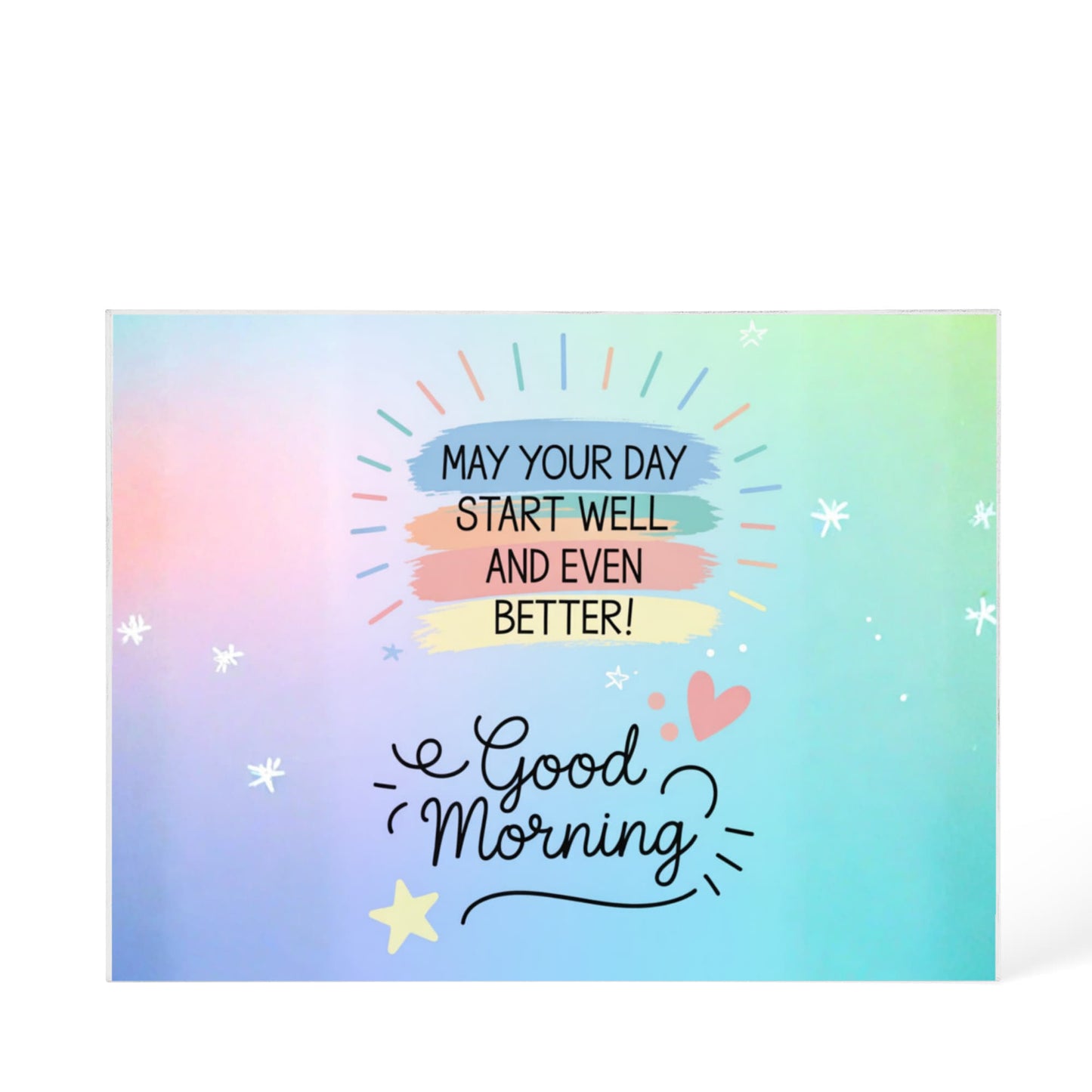 Positive affirmation plaque with uplifting quote for daily gratitude