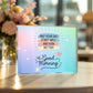 Gift-ready inspirational quote acrylic plaque with packaging