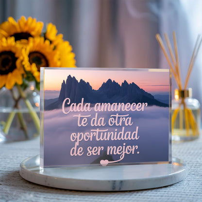 Spanish inspirational quote acrylic gift for best friend